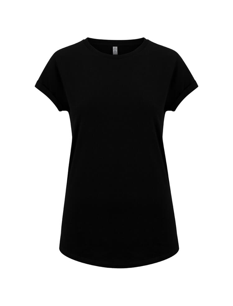 SA16 | WOMEN'S ROLLED SLEEVE RECYCLED  T-SHIRT